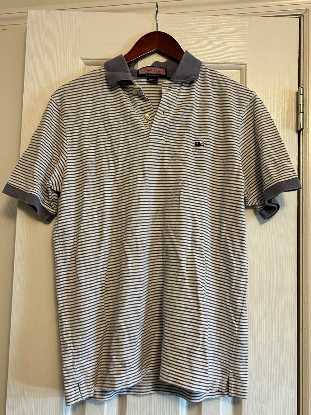 Vineyard Vines Blue & White Striped Collared Shirt